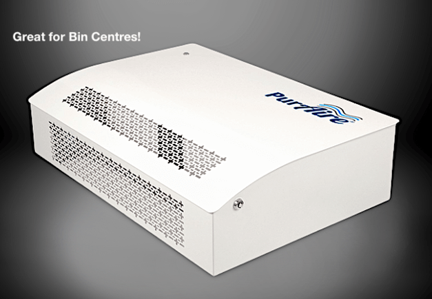 Wall or ceiling mounted PurAire SG-BPI-MAX bipolar ioniser for high-output odour control in large commercial rooms